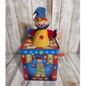 Schylling Silly Circus Jack in the Box Musical Tin Toy Clown Pop Up 2010